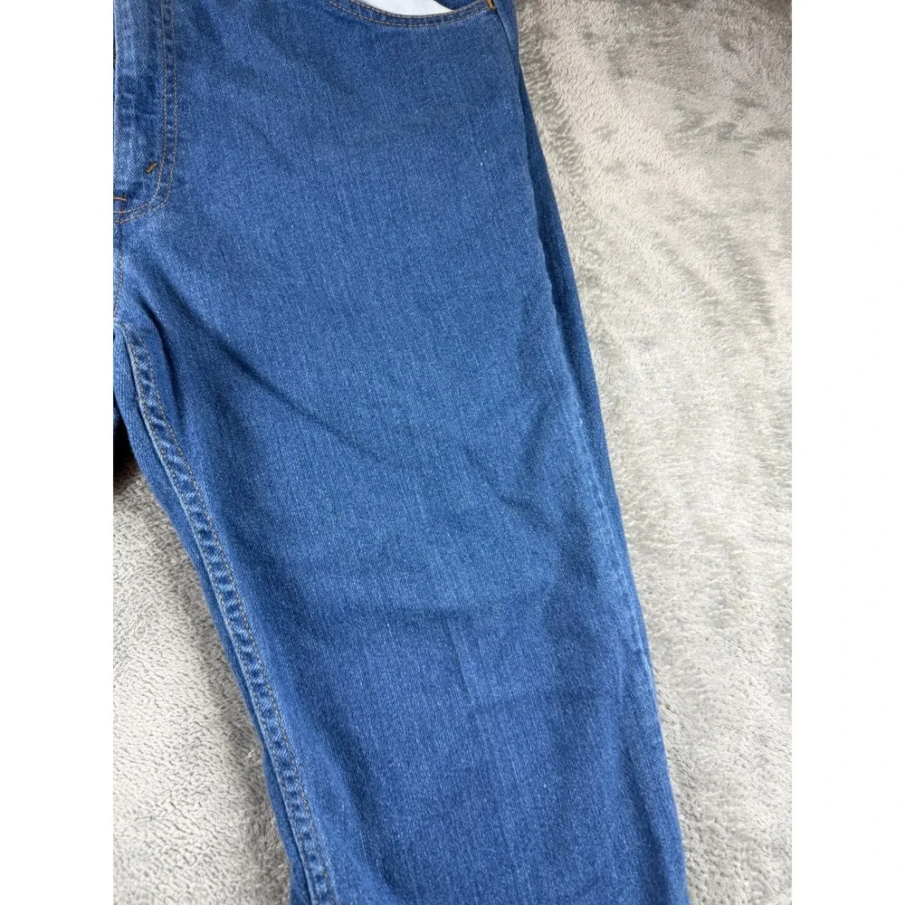 Vtg Levi's Brown Tab Straight Leg Jeans 38x30 Blue Denim Workwear Faded